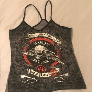 Harley Davidson ladies racer back tank, size large